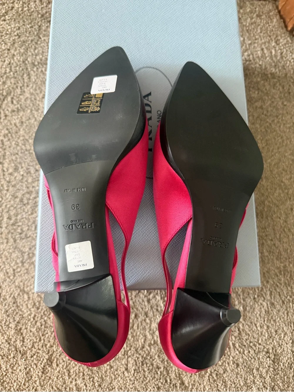Prada Pink cut out heels